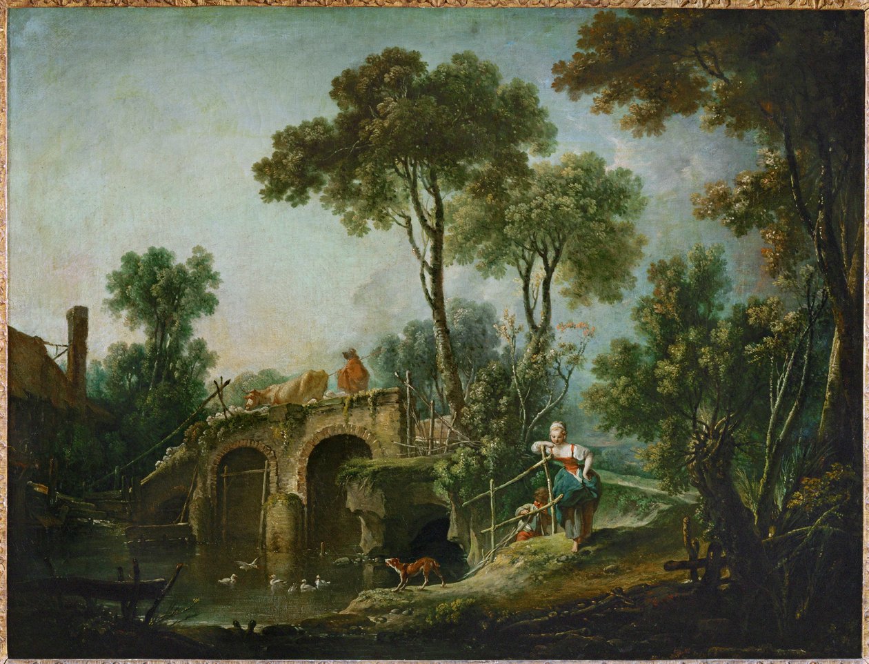 Le pont - de brug ... door François Boucher