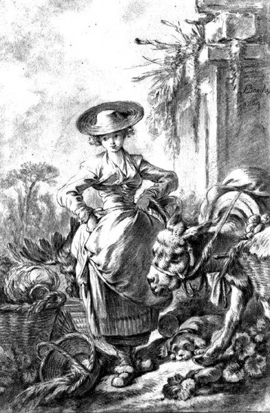 Vertrek naar de markt door François Boucher
