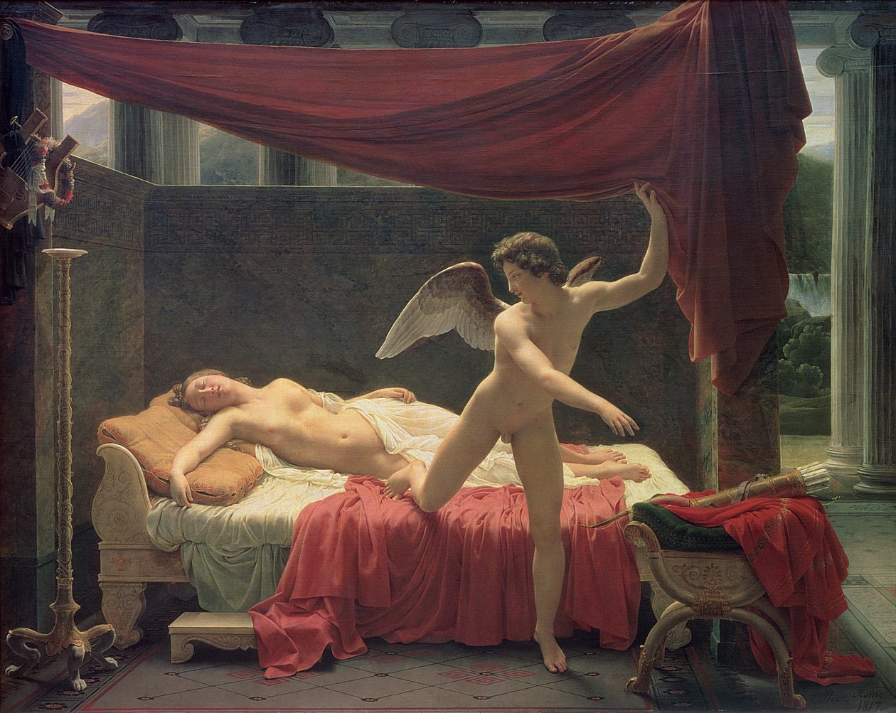 Cupido en Psyche, 1817 door Francois Edouard Picot