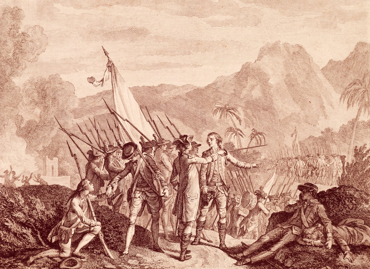 De Franse verovering van Tobago door Francois Godefroy