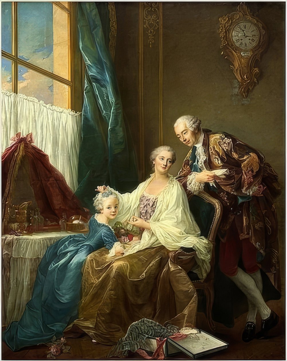Familieportret door Francois Hubert Drouais