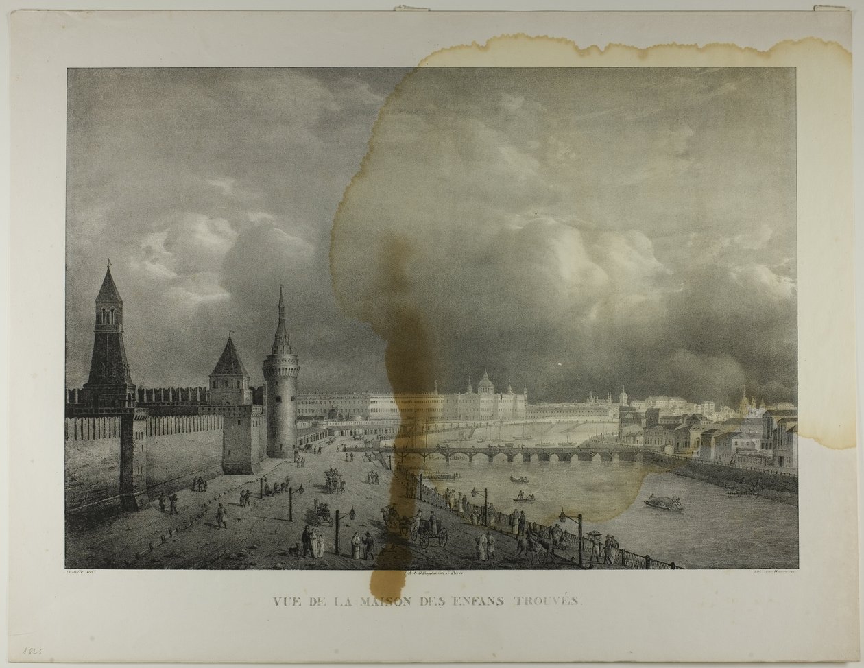Uitzicht vanaf het Weeshuis door Francois Joseph Dupressoir