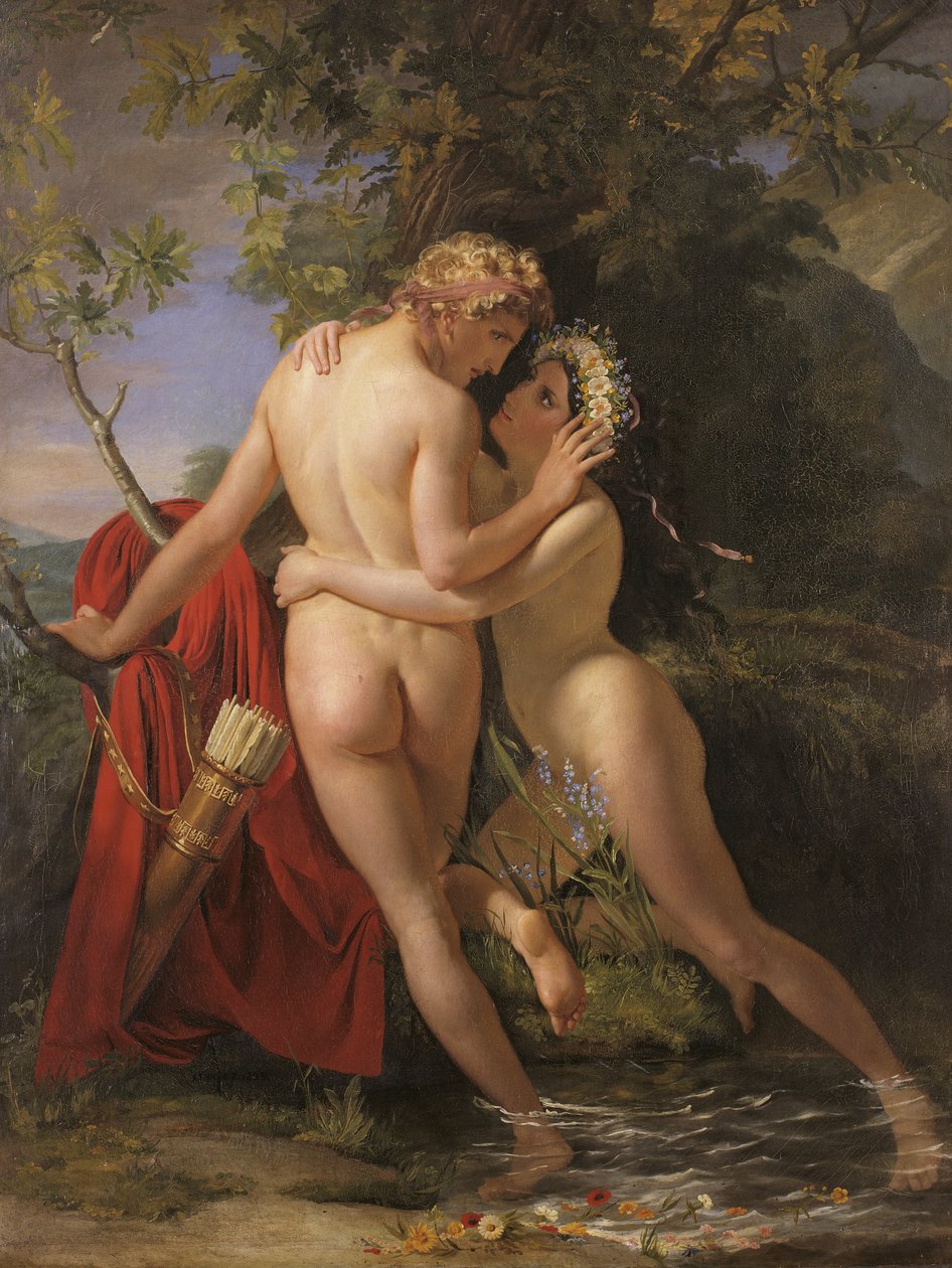 De nimf Salmacis en Hermafrodiet door François Joseph Navez