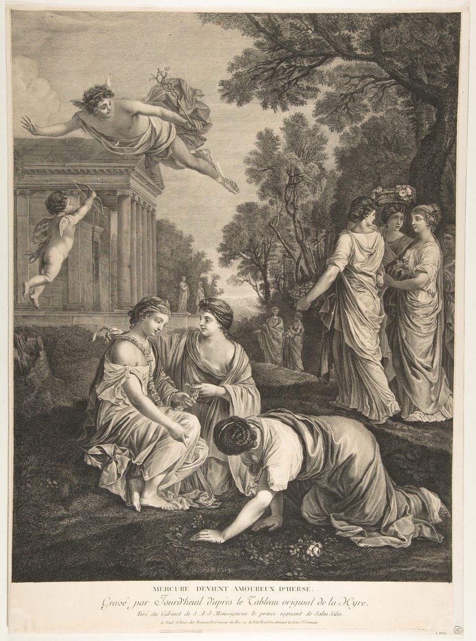 Mercurius en Herse door Francois Jourd