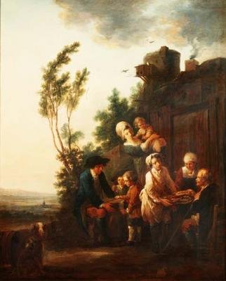 De Marskramer door Francois Louis Joseph Watteau