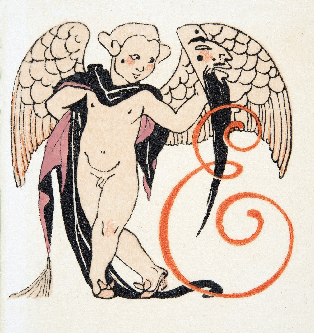 Cupido, pub. 1922 (pochoir print) door Francois Louis Schmied