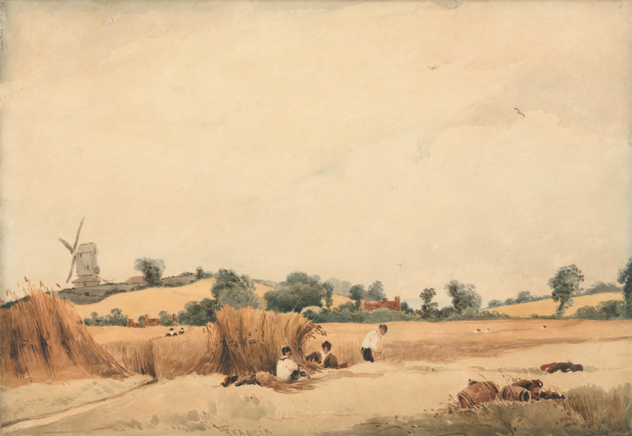 Oogsten door Francois Louis Thomas Francia