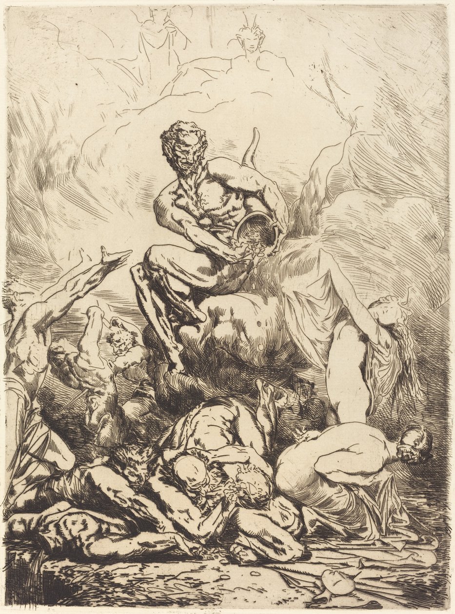 De zilveren duivel door Francois Nicolas Chifflart