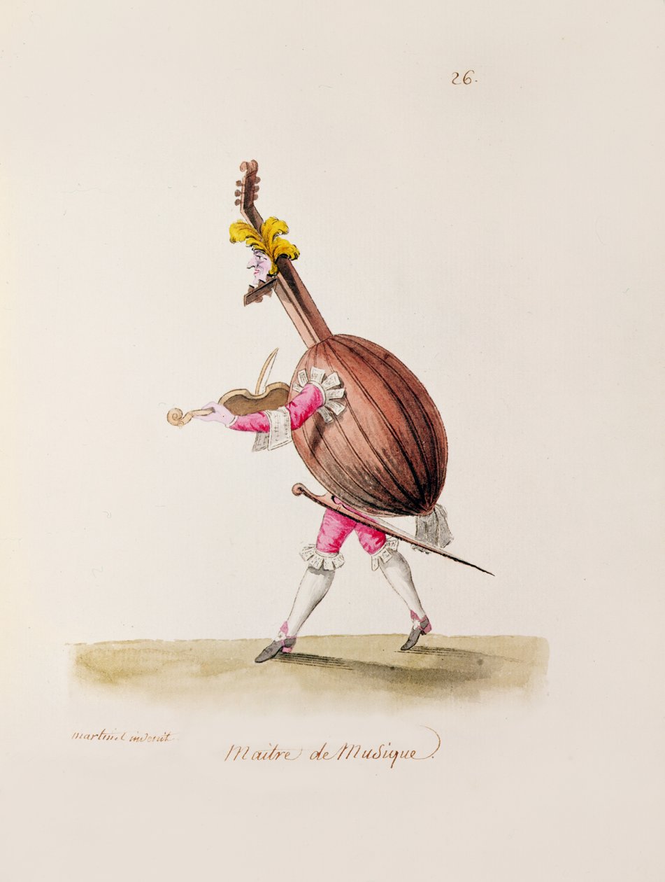 De Muziekmeester, c.1780 door Francois Nicolas Martinet