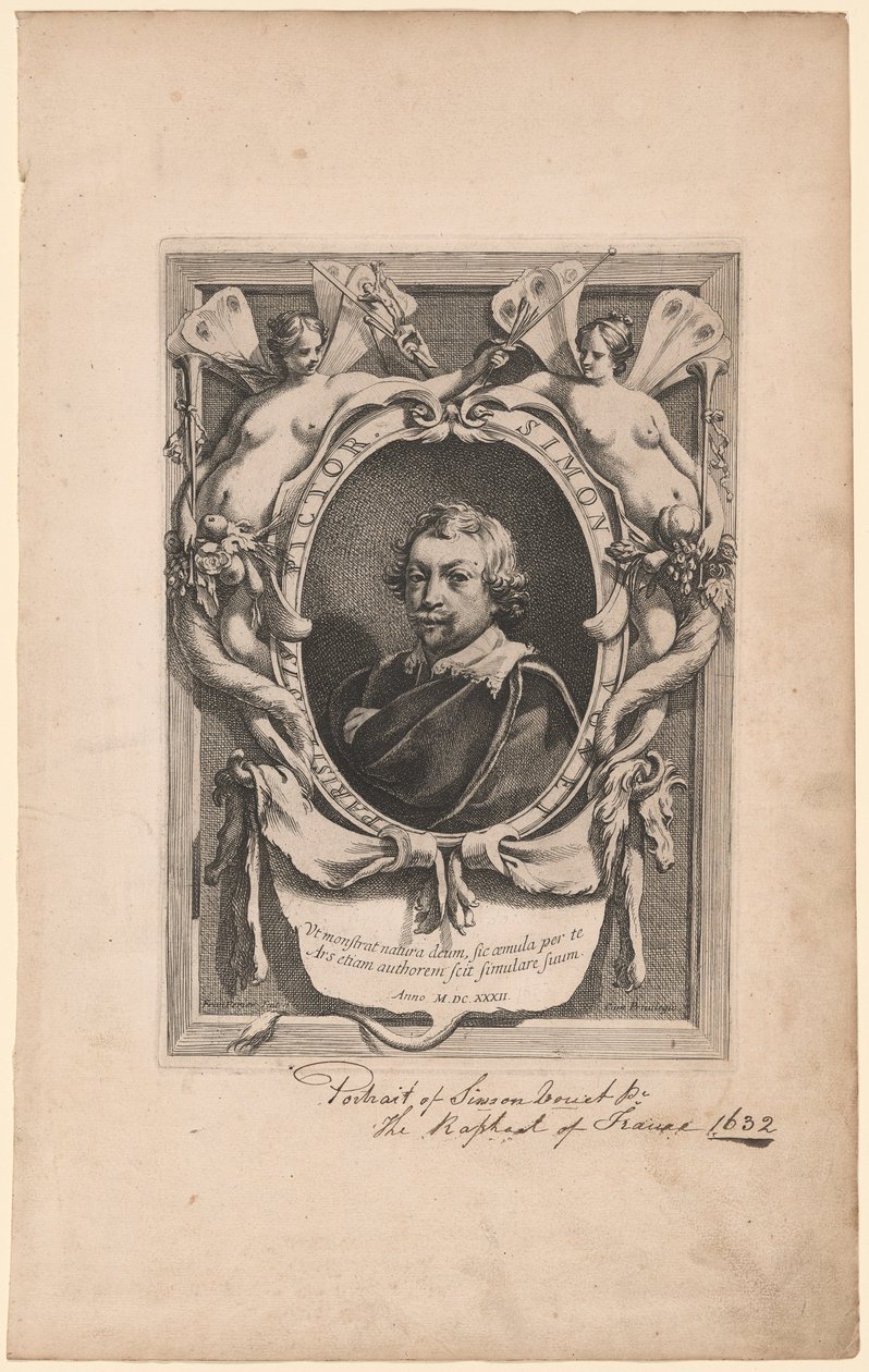 Portret van Simon Vouet door Francois Perrier