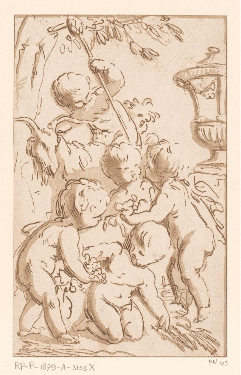 Bacchanaal van Amors door Francois Philippe Charpentier