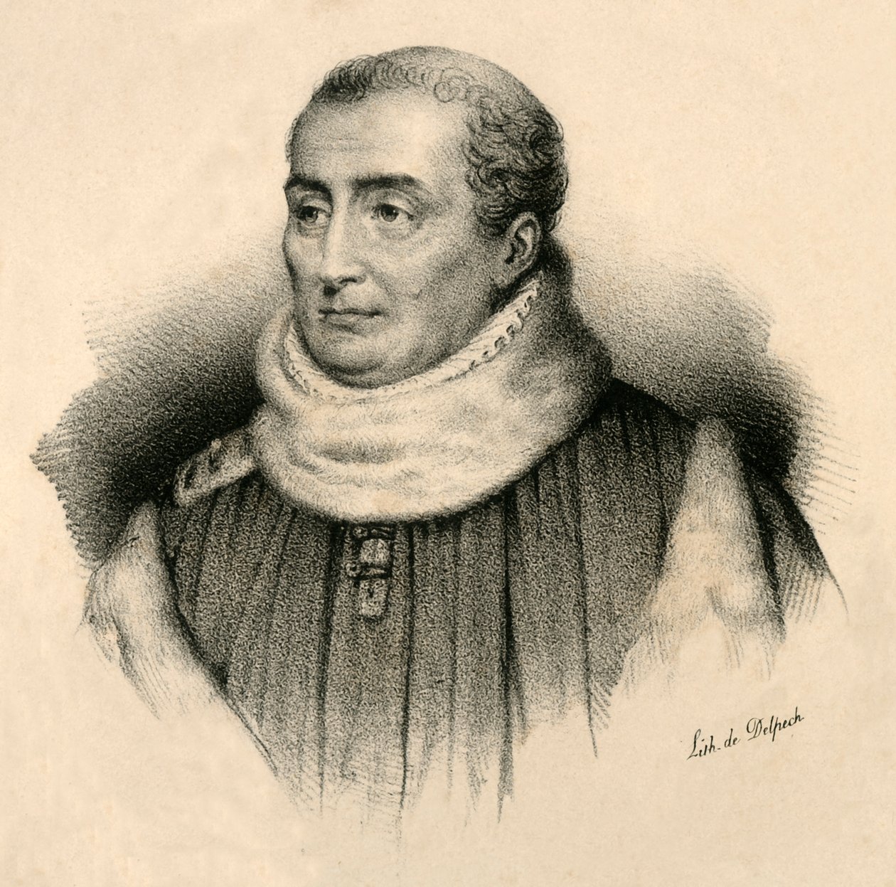 Christophe de Thou, 1508-1582, ca. 1830 door Francois Seraphin Delpech