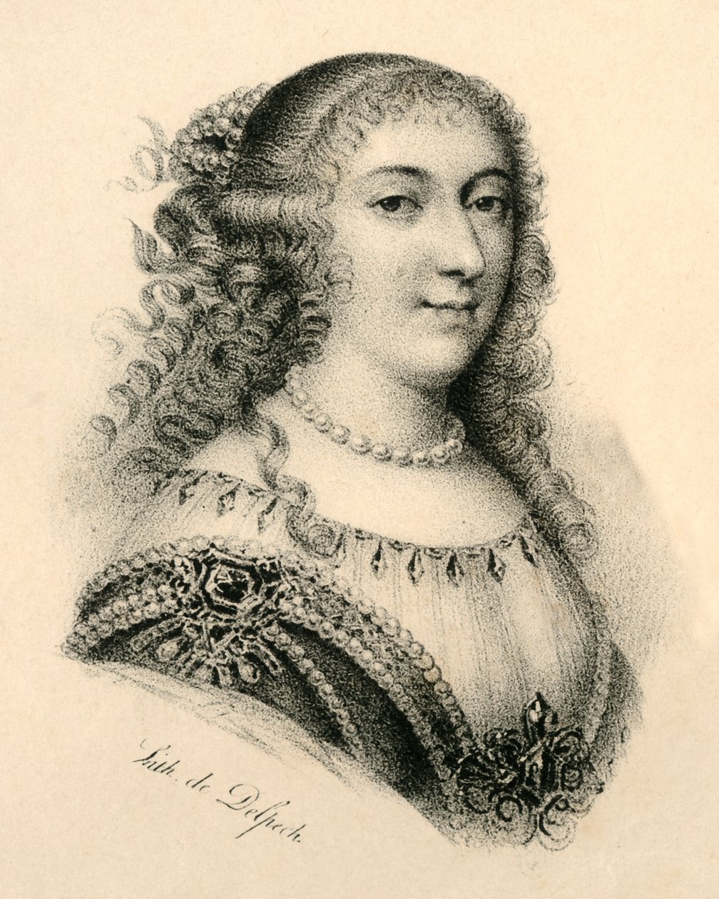 Mademoiselle de Montpensier, 1627-1693, ca. 1830 door Francois Seraphin Delpech