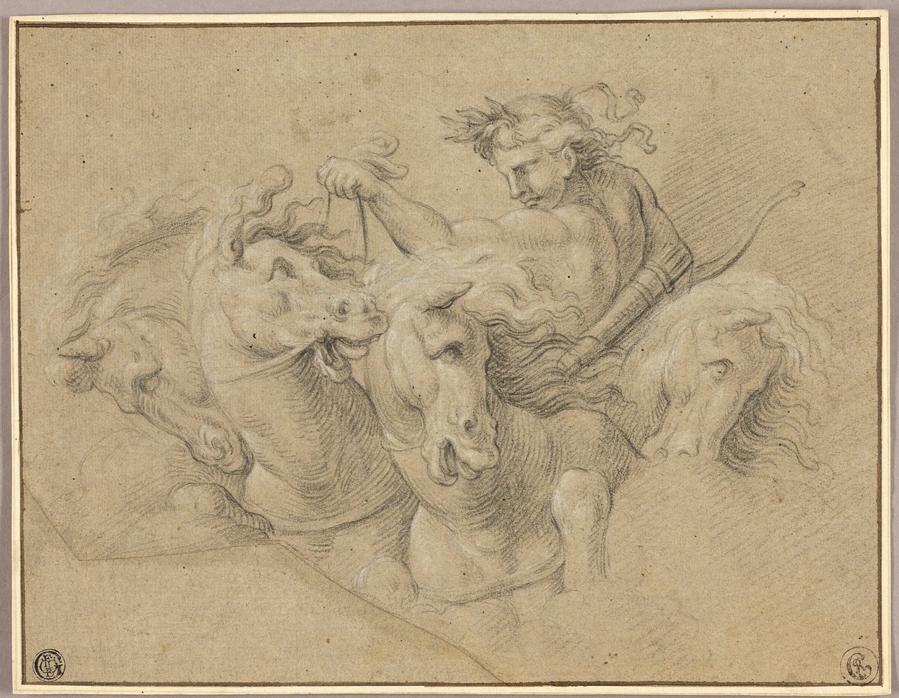 Apollo en zijn paarden door Francois Verdier
