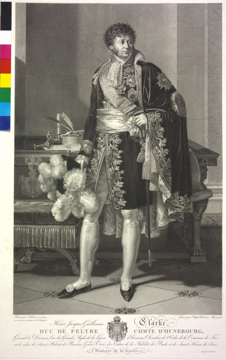 Hertog van Feltre Clarke (ets) door Francois Xavier Fabre