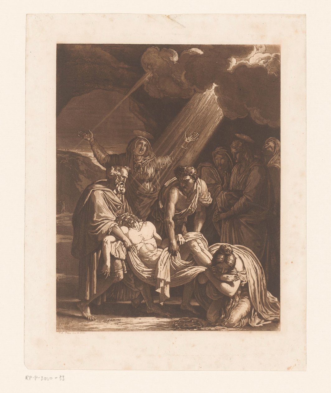 Graflegging van Christus door Francois Xavier Fabre