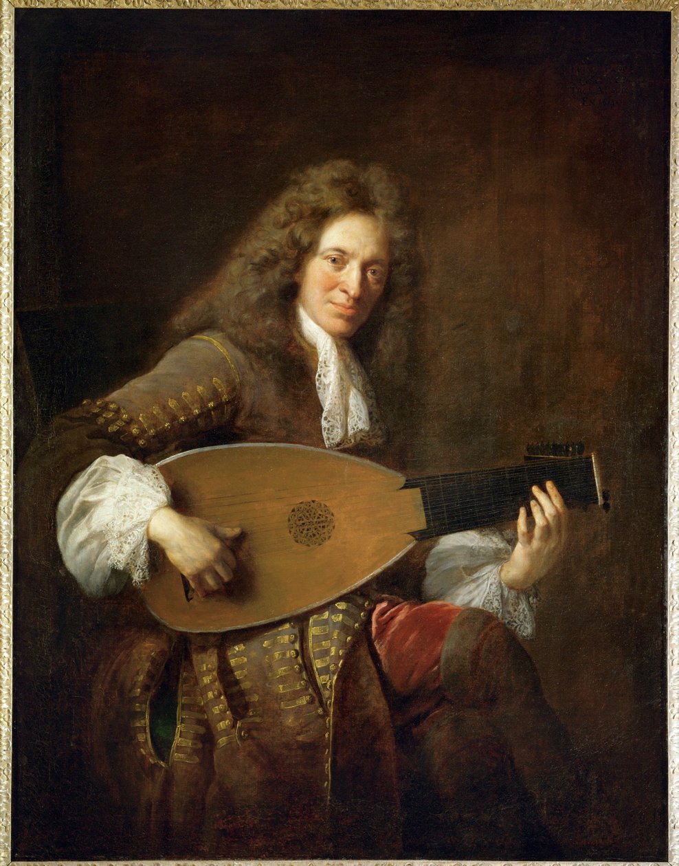 Charles Mouton, luitspeler ... door Francois de Troy