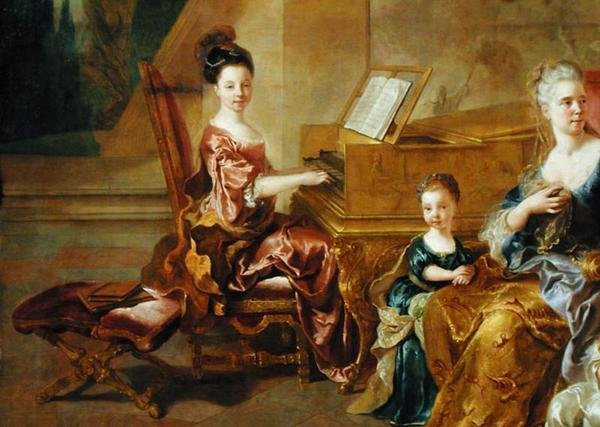 De familie Franqueville, 1711 door Jean François de Troy
