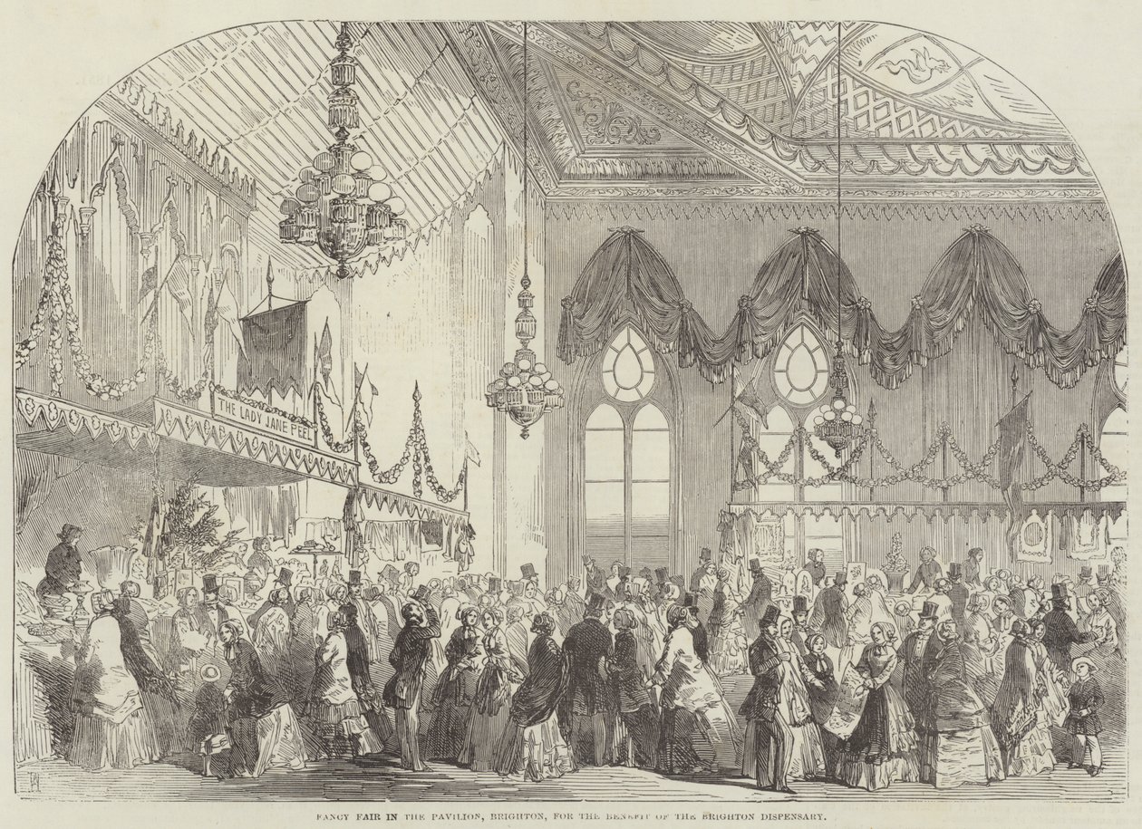 Fancy Fair in het Paviljoen, Brighton, ten behoeve van de Brighton Dispensary door Frank Watkins