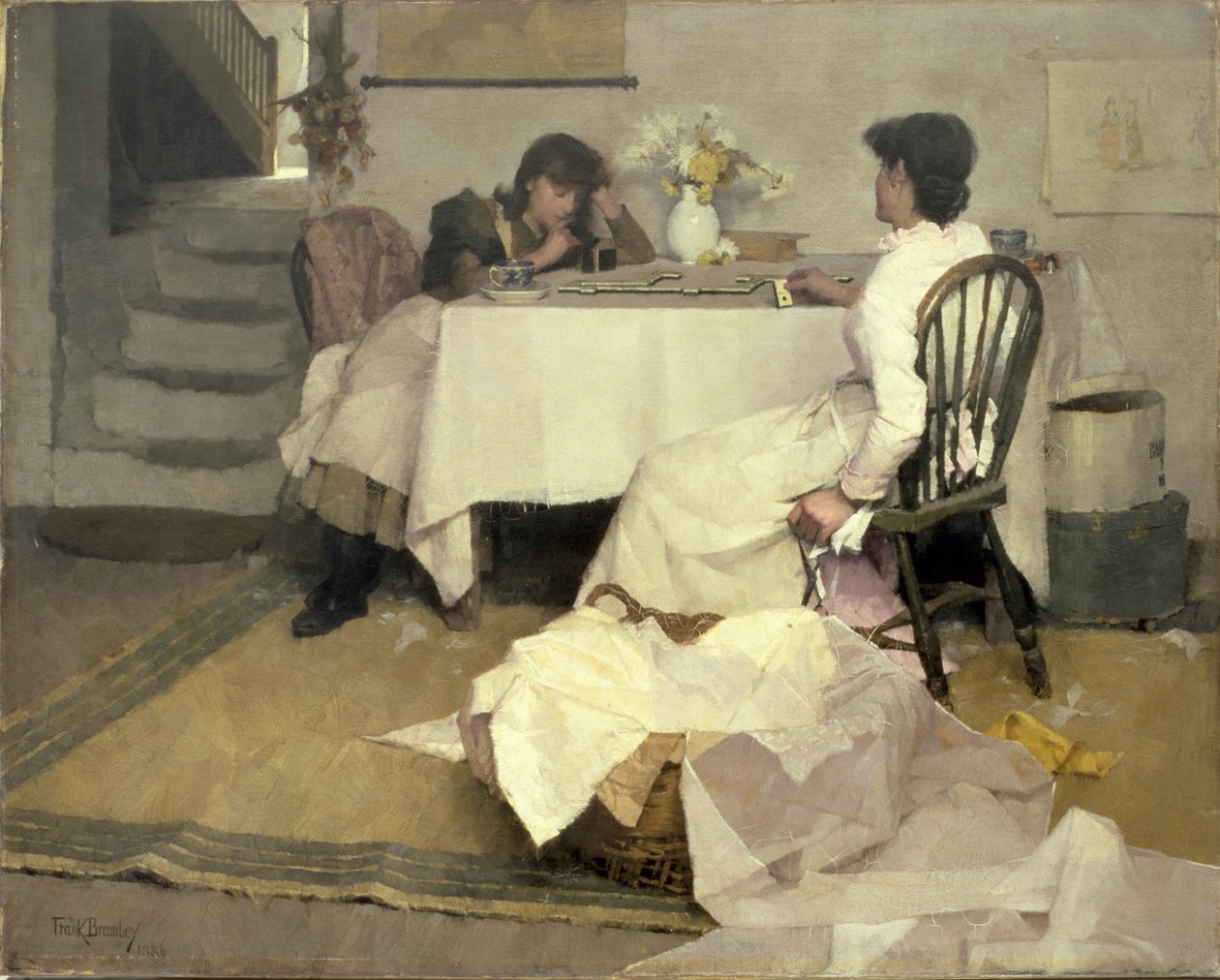 Domino!, 1886 door Frank Bramley