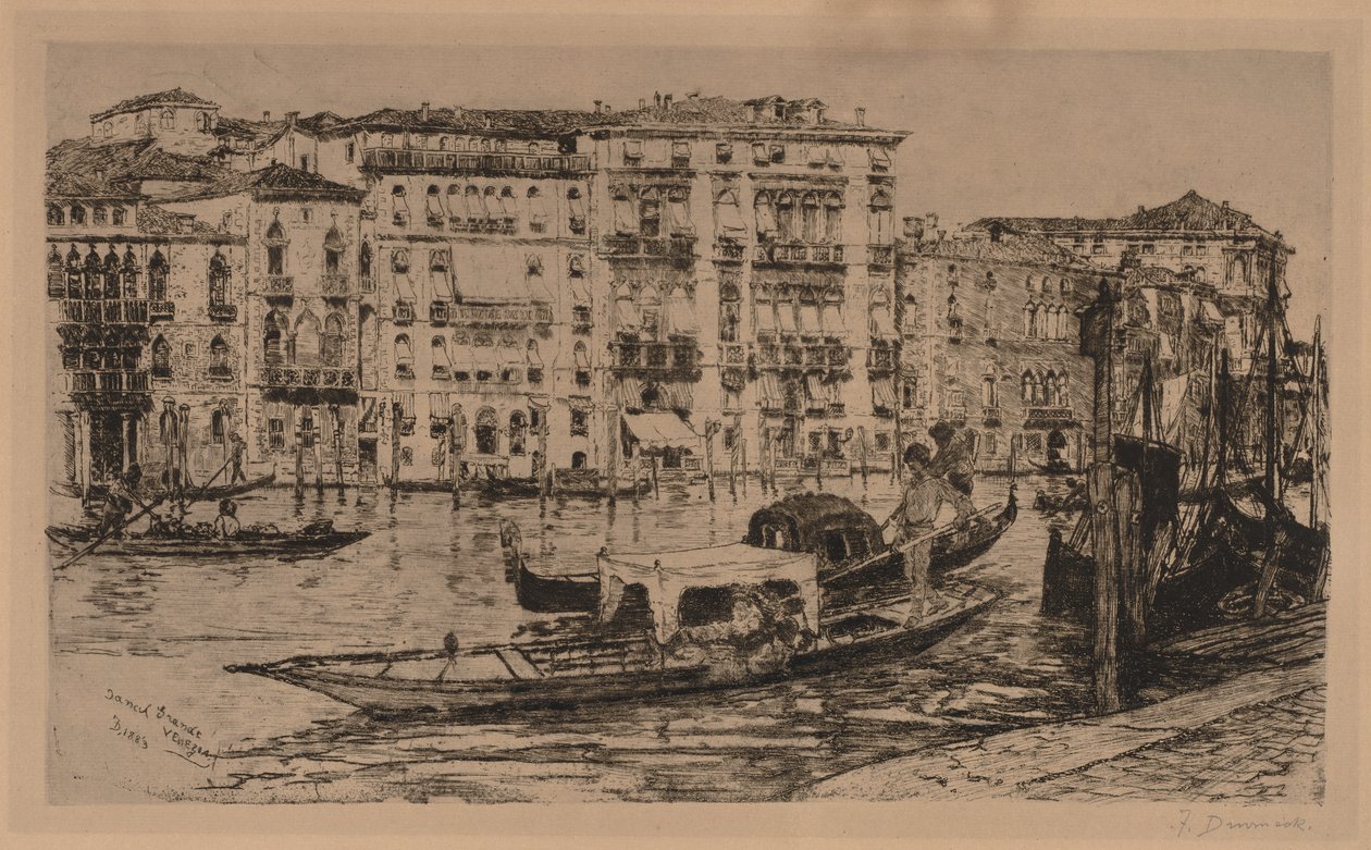 Groot Kanaal, Venetië, 1889 door Frank Duveneck
