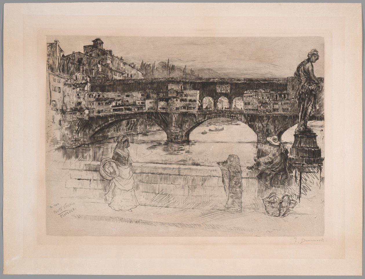 Ponte Vecchio, Florence (Eerste plaat) door Frank Duveneck
