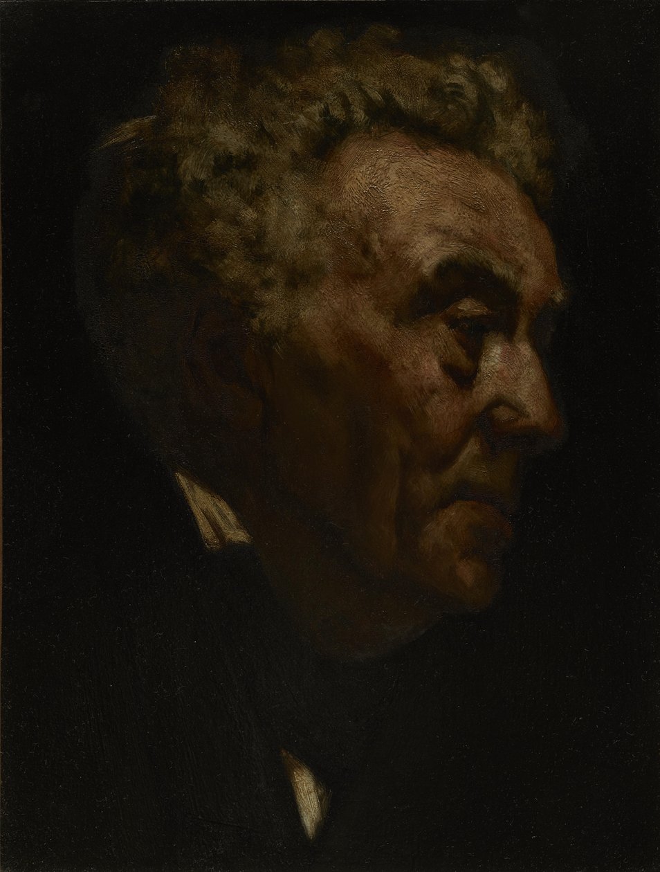 Portret van een oude man door Frank Duveneck