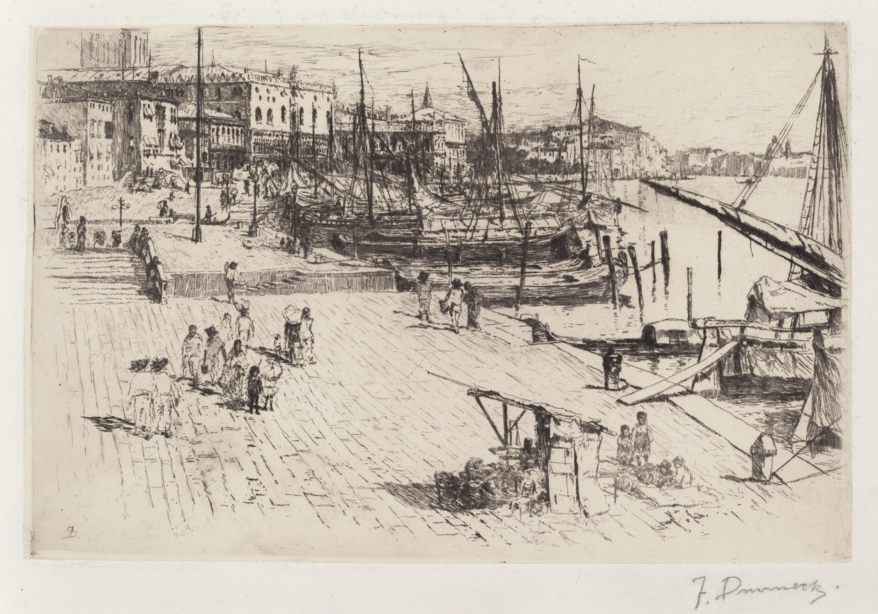 Riva degli Schiavoni, No. 1 door Frank Duveneck