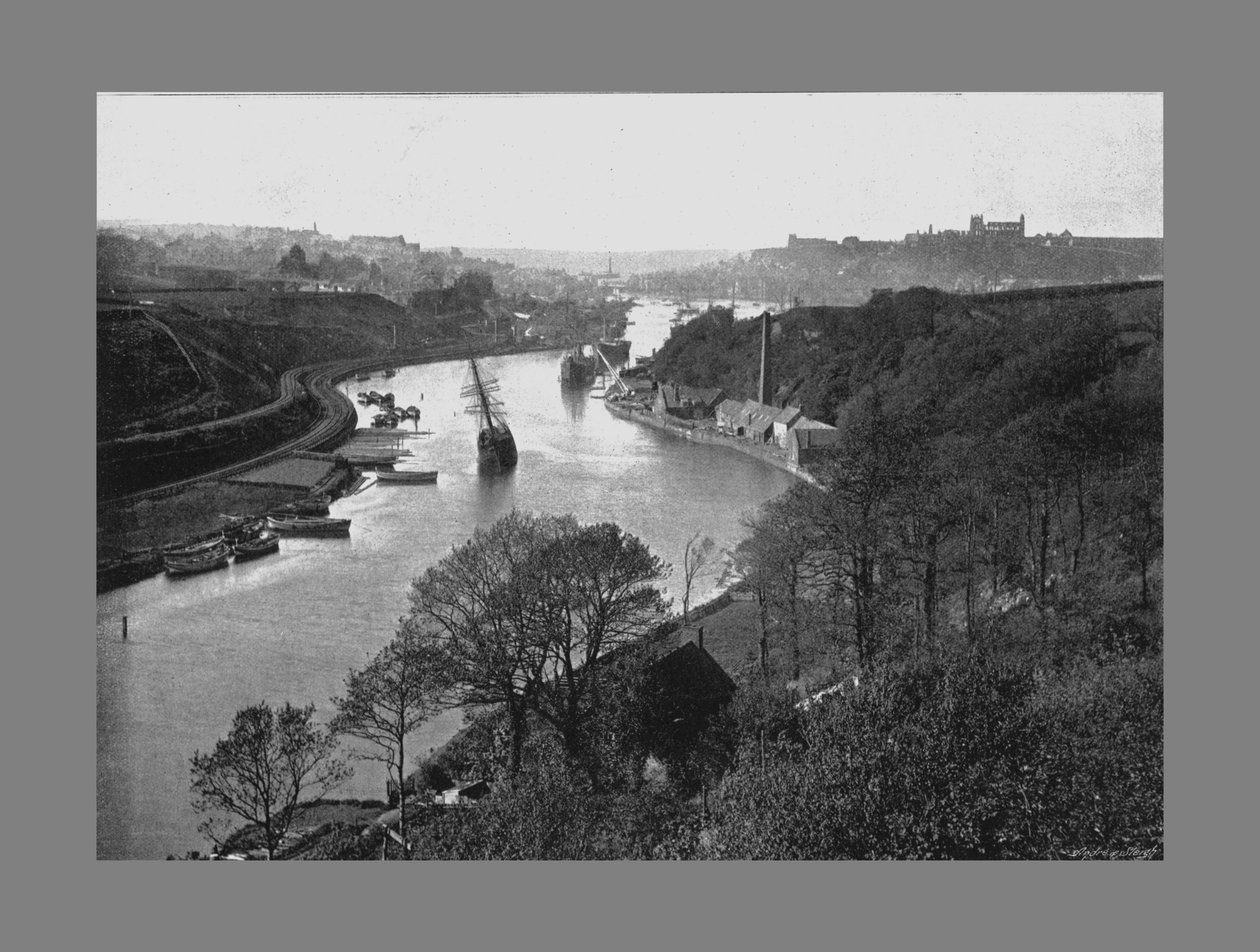 Whitby, vanaf Larpool, ca. 1900 door Frank Meadow Sutcliffe