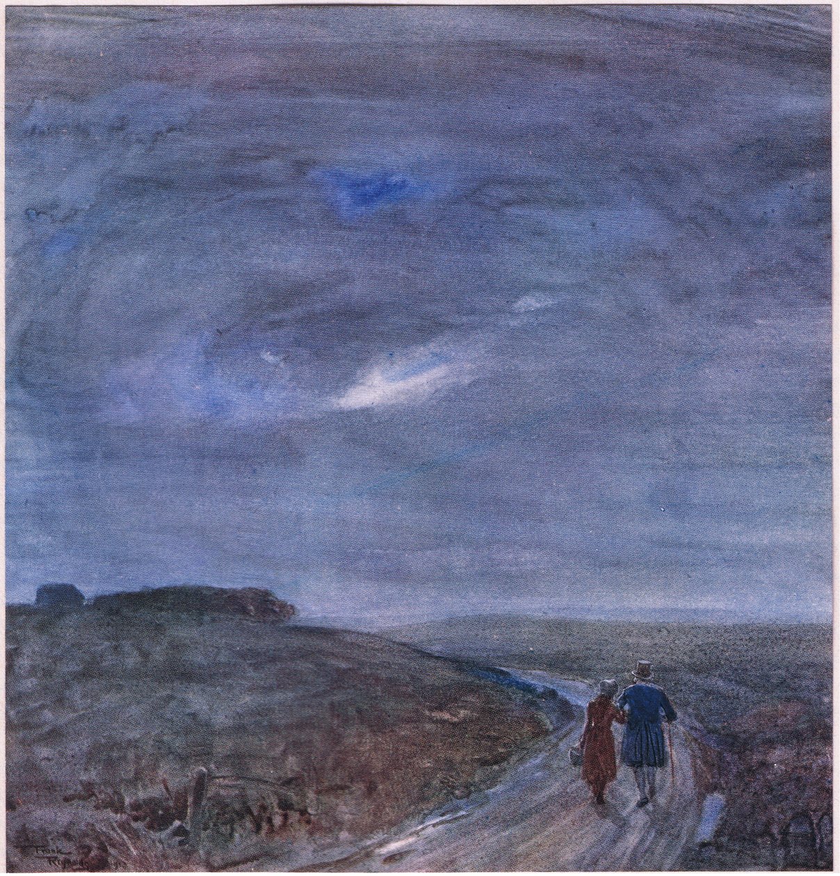 Vlucht, c.1920 (kleur litho) door Frank Reynolds