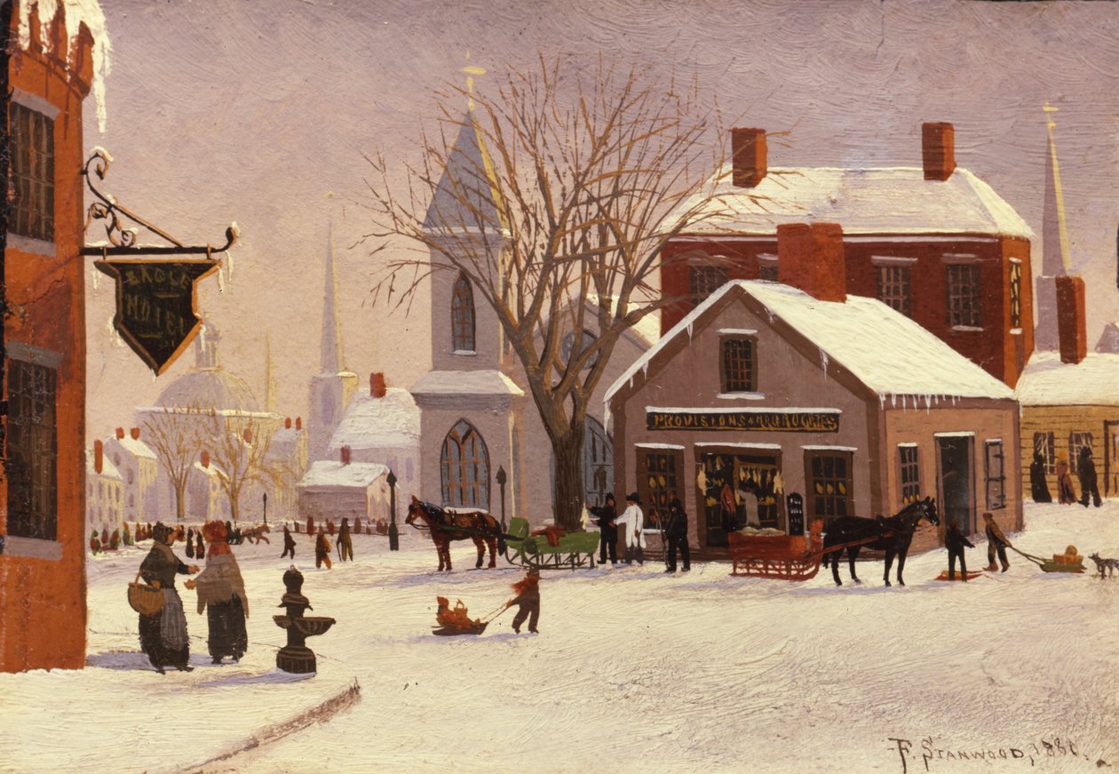 Kerstmis in Connecticut, 1880 door Franklin Stanwood