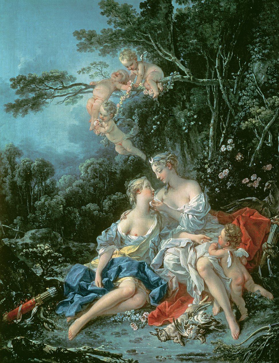 Jupiter en Callisto, 1744 door François Boucher