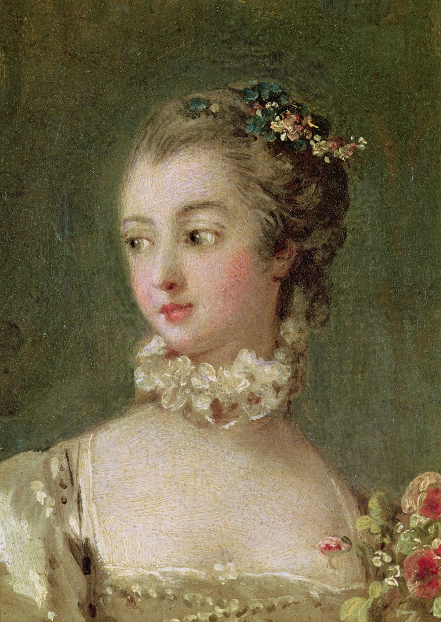 Madame de Pompadour (1721-64) (detail) door François Boucher
