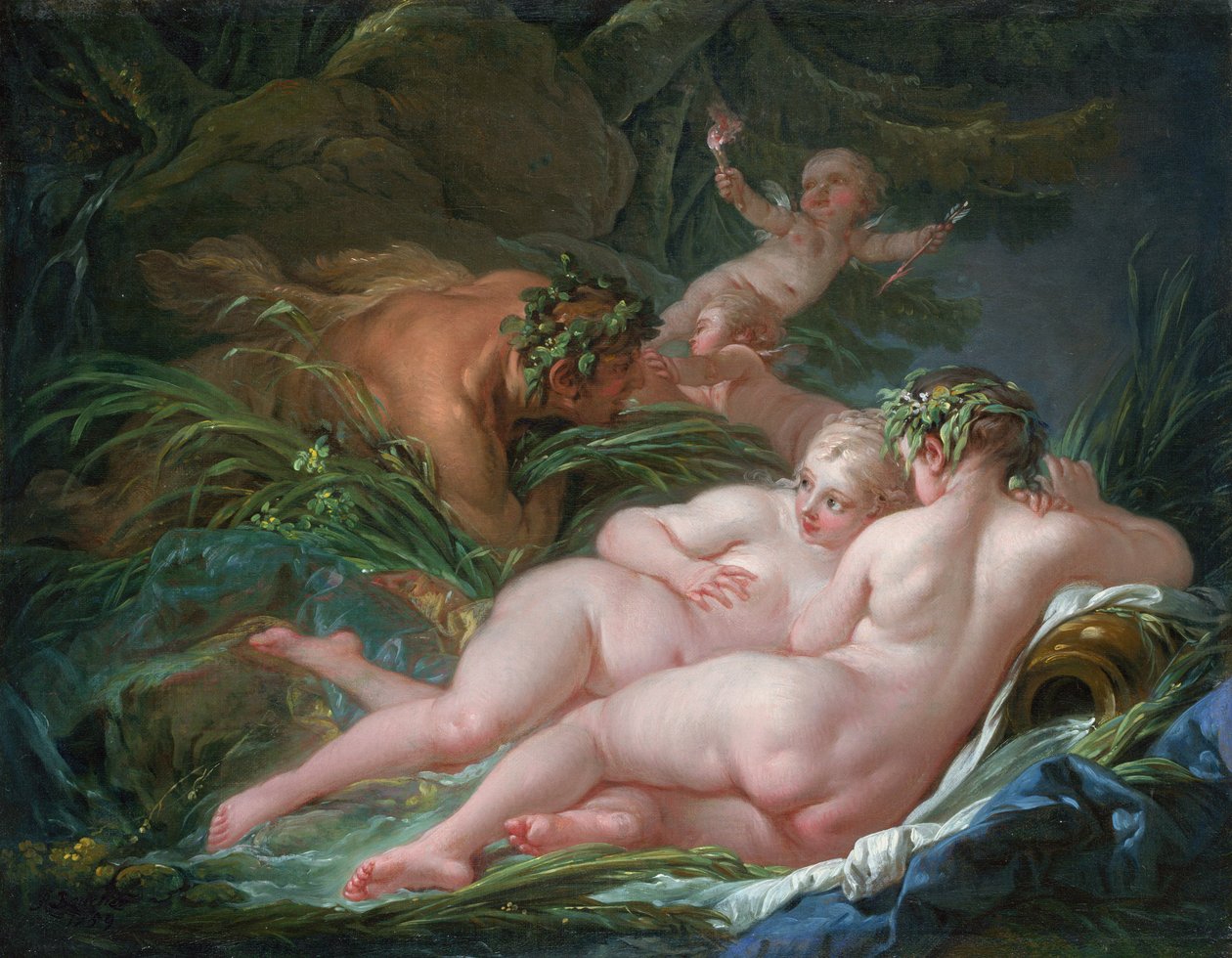 Pan en Syrinx door François Boucher