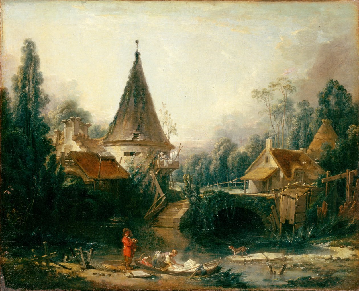 Landschap bij Beauvais door François Boucher
