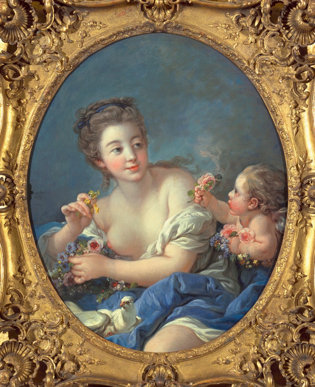 Venus en Cupido, 1769 door François Boucher