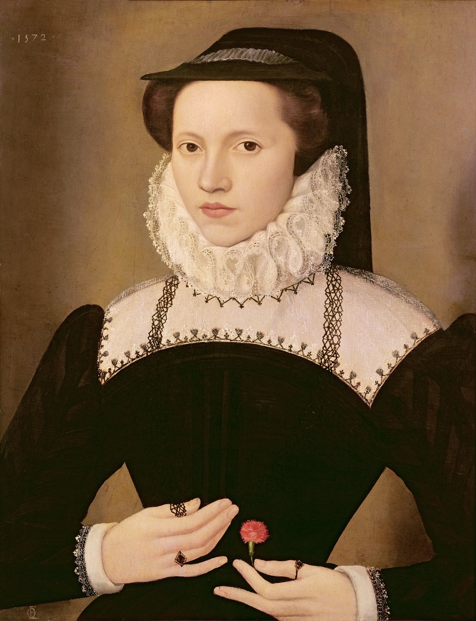 Portret van Anne Waltham, 1572 door François Quesnel