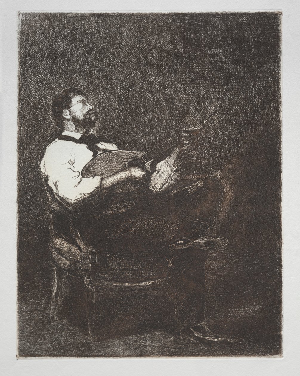 Gitaarspeler, 1861 door François Bonvin