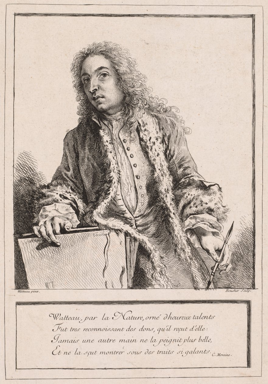 Antoine Watteau, ca. 1727 door François Boucher