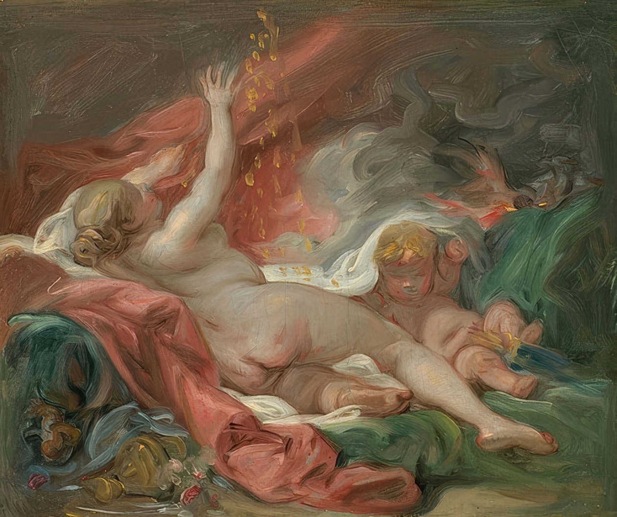 Danaë (studie) door François Boucher