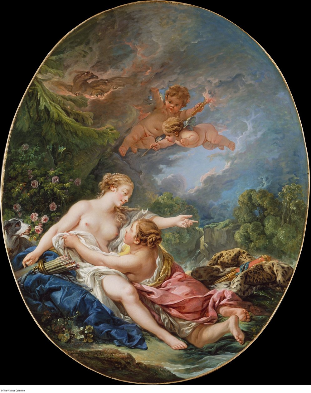 Jupiter en Callisto door François Boucher