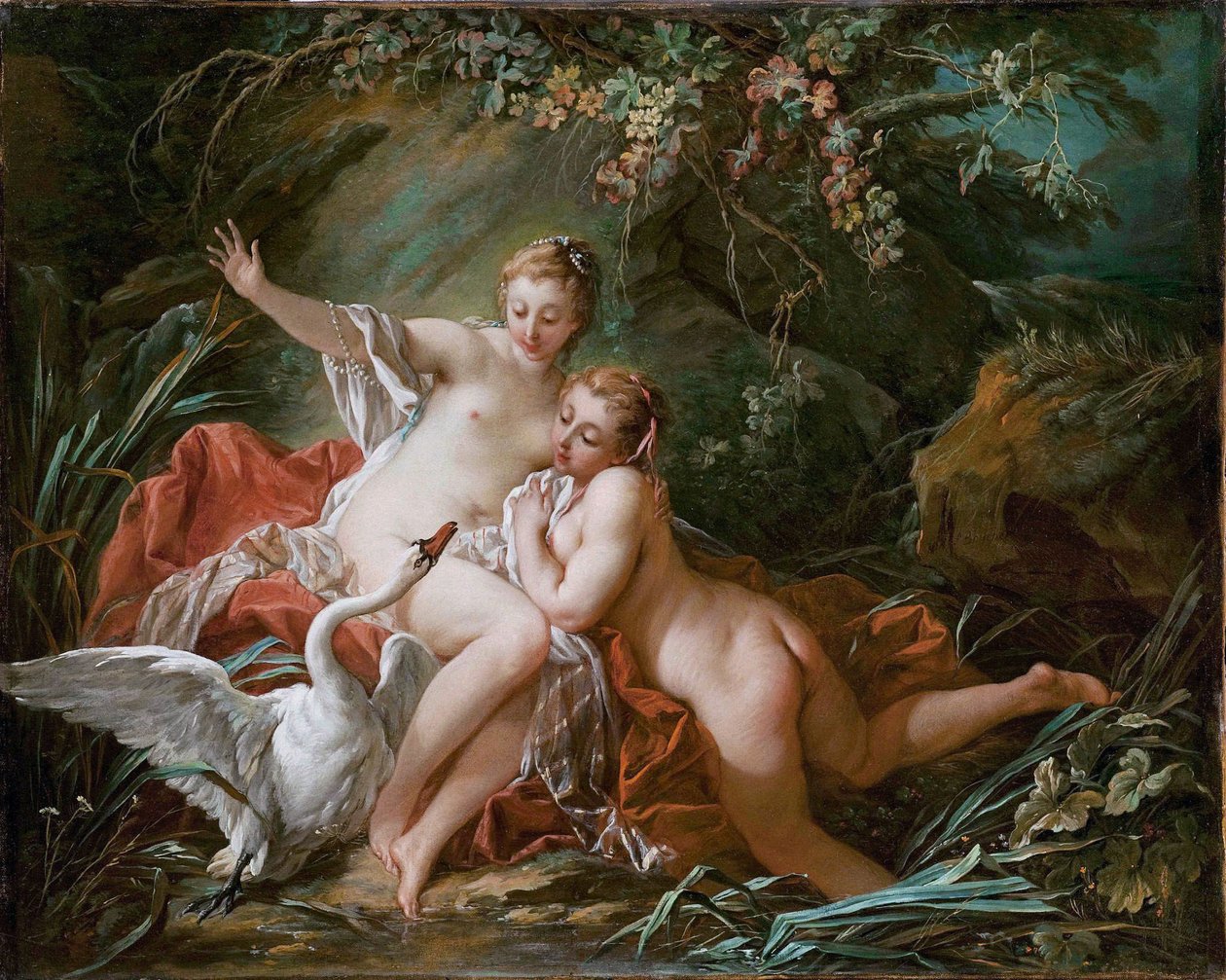 Leda en de zwaan door François Boucher