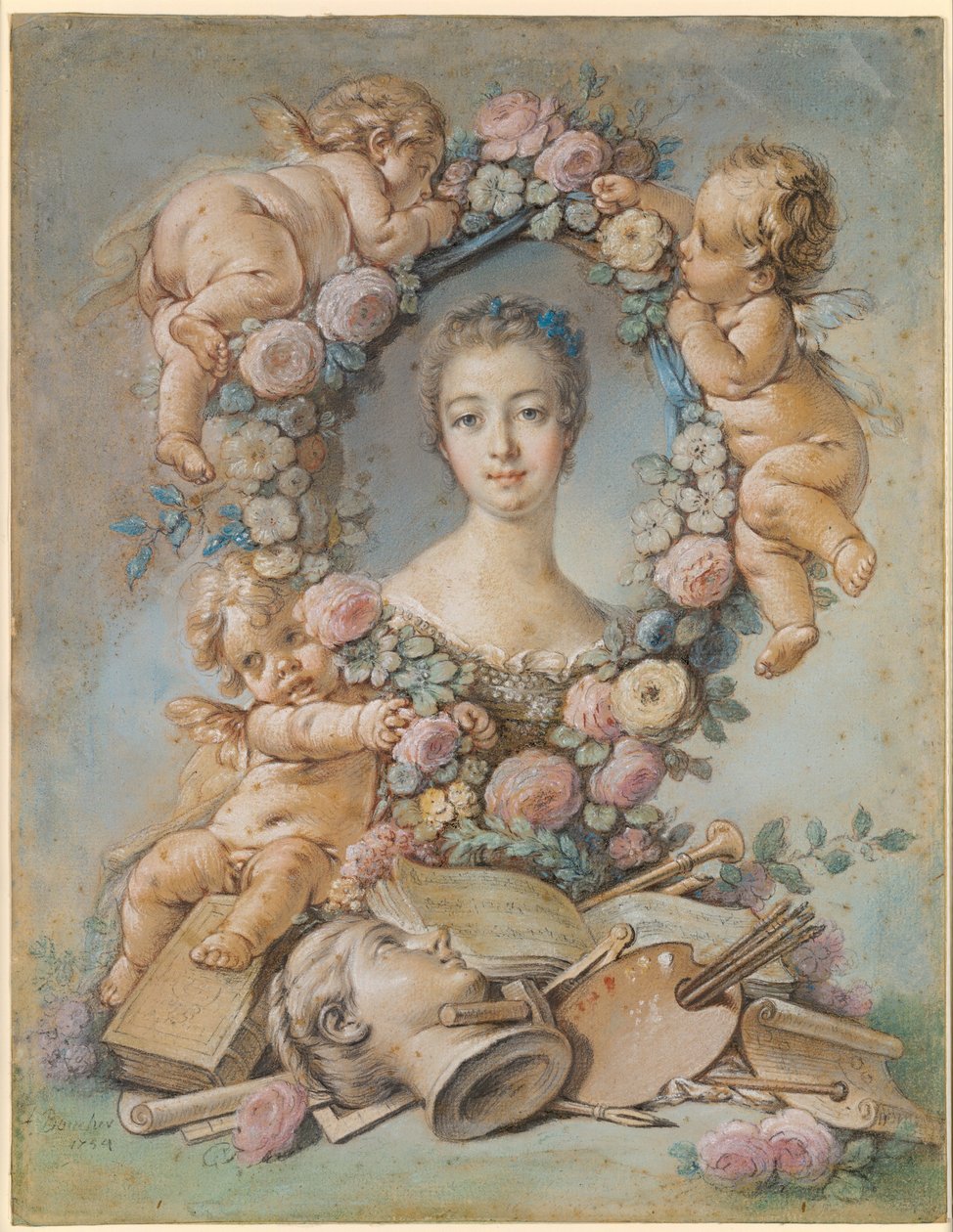 Madame de Pompadour door François Boucher