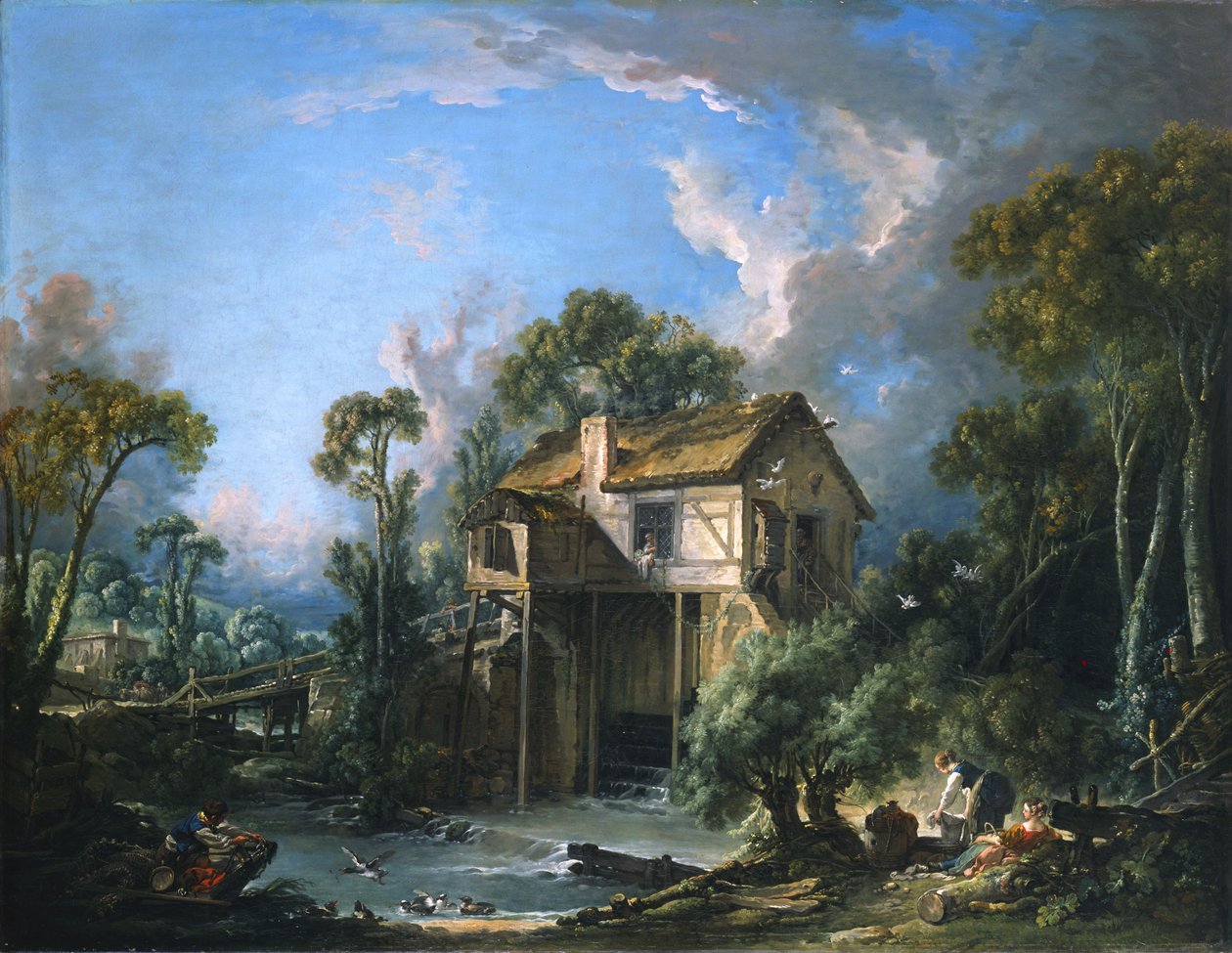 Molen in Charenton door François Boucher