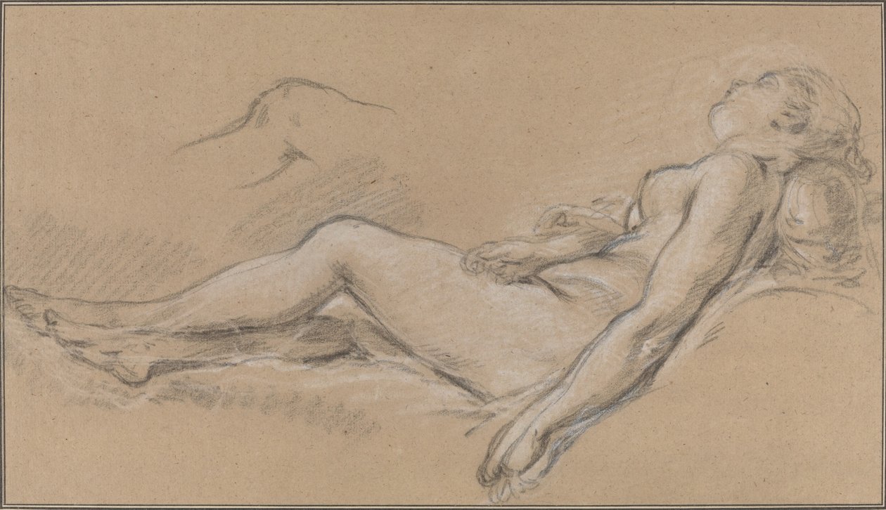 Liggende Nimf door François Boucher