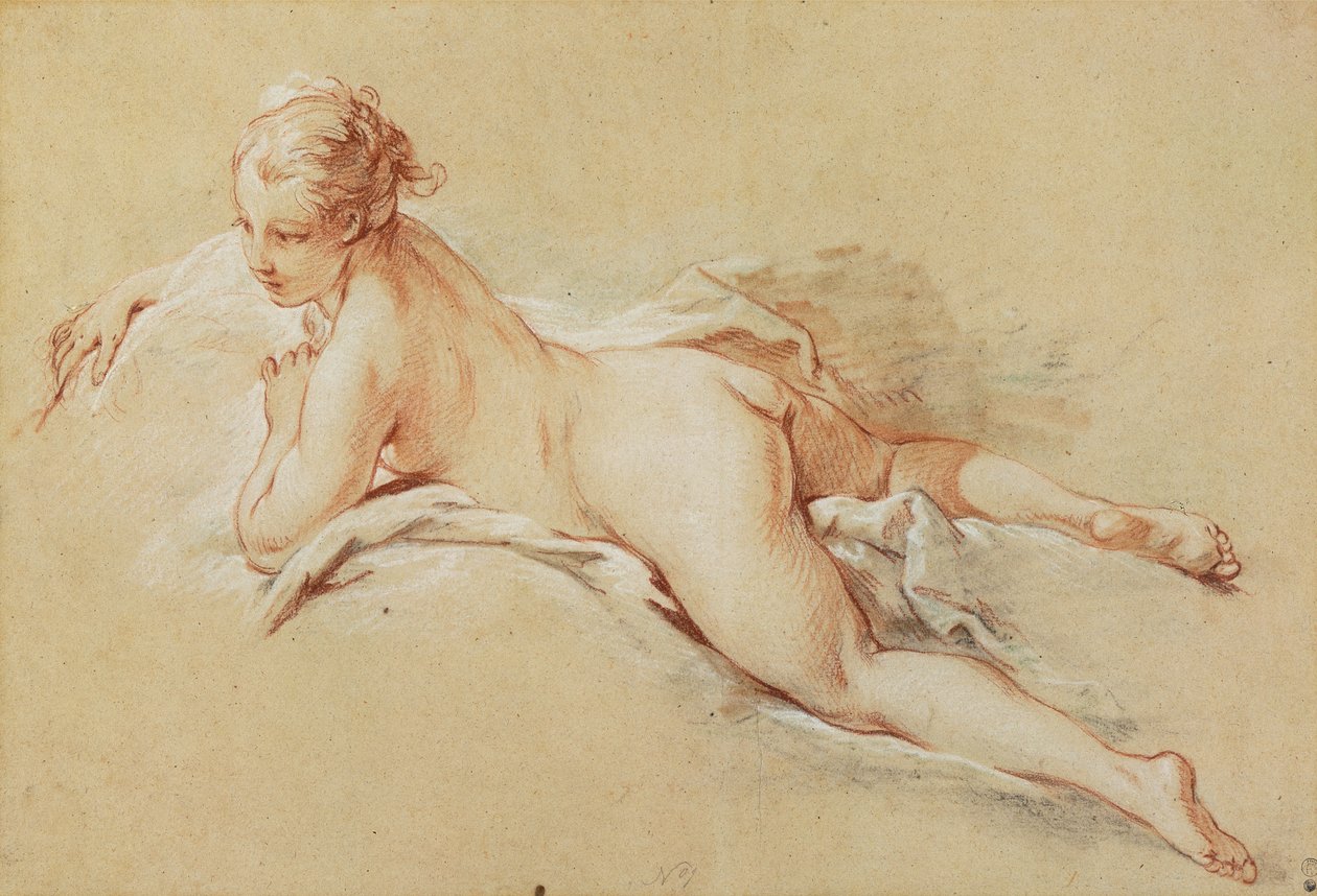 Liggend naakt door François Boucher