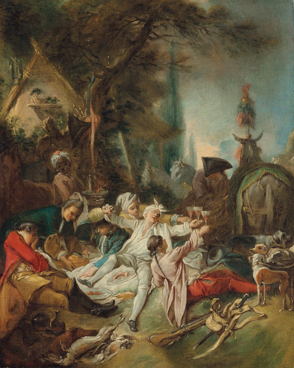 Rust tijdens de jacht door François Boucher