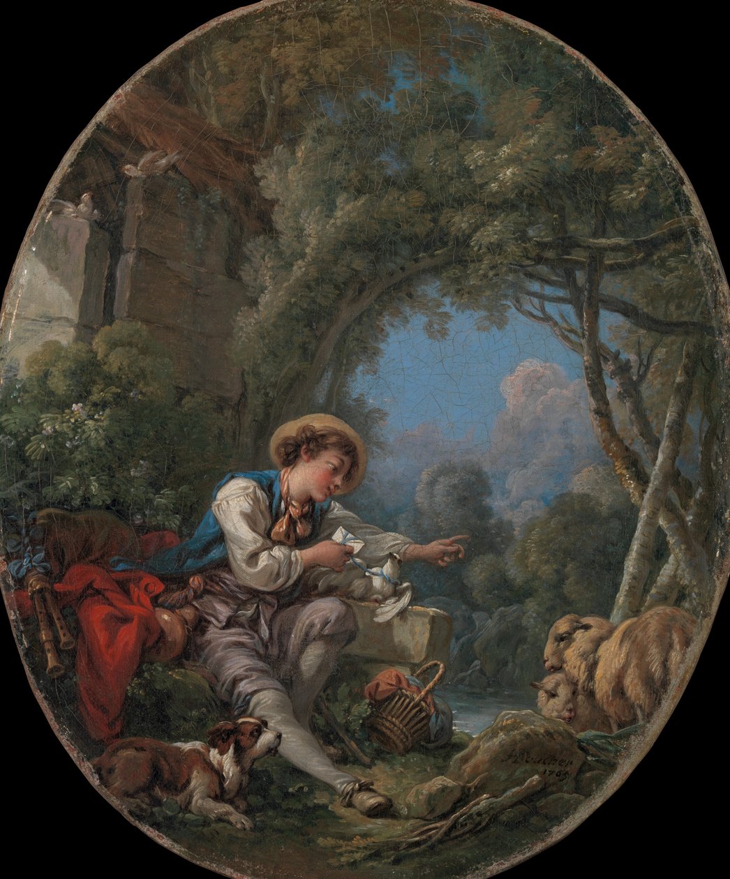 De verzending van de boodschapper door François Boucher