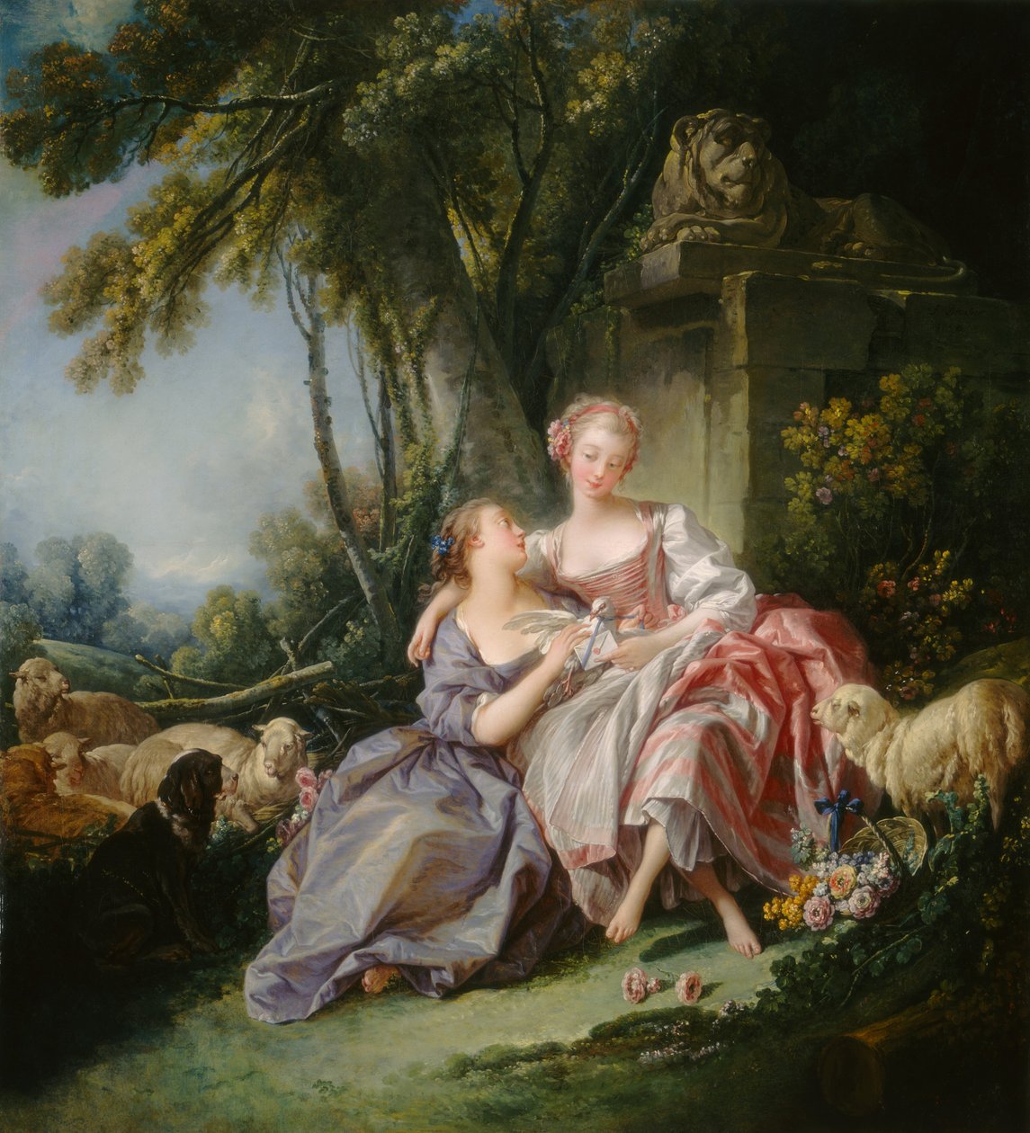 De liefdesbrief door François Boucher