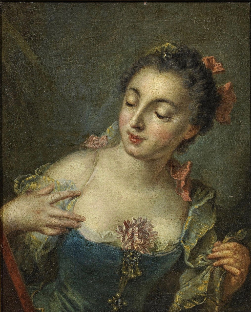 Jonge dame links door François Boucher